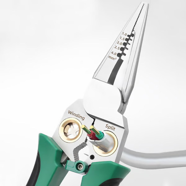 8 in 1 Wire Stripper Twister for Cutting and Pulling Wires Cable Scissors,Voltage Tester Pliers