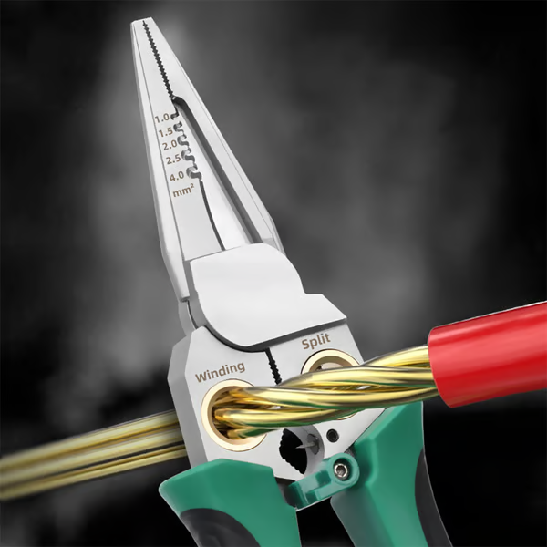 8 in 1 Wire Stripper Twister for Cutting and Pulling Wires Cable Scissors,Voltage Tester Pliers