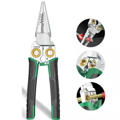 8 in 1 Wire Stripper Twister for Cutting and Pulling Wires Cable Scissors,Voltage Tester Pliers