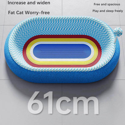 🐱Natural Sisal Cat Scratching Pad for Indoor, Cat Hunting Play Toy & Training Aid, Durable Cat Scratch Mat to Protect Furniture