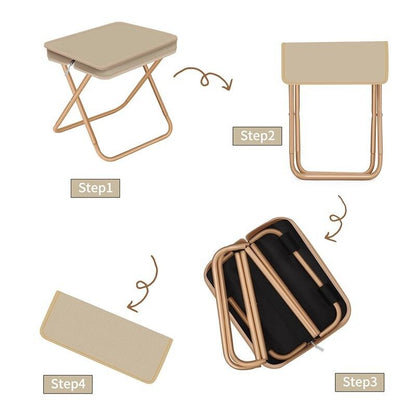 ✨Zipper folding camping stool queuing picnic stool fishing chair