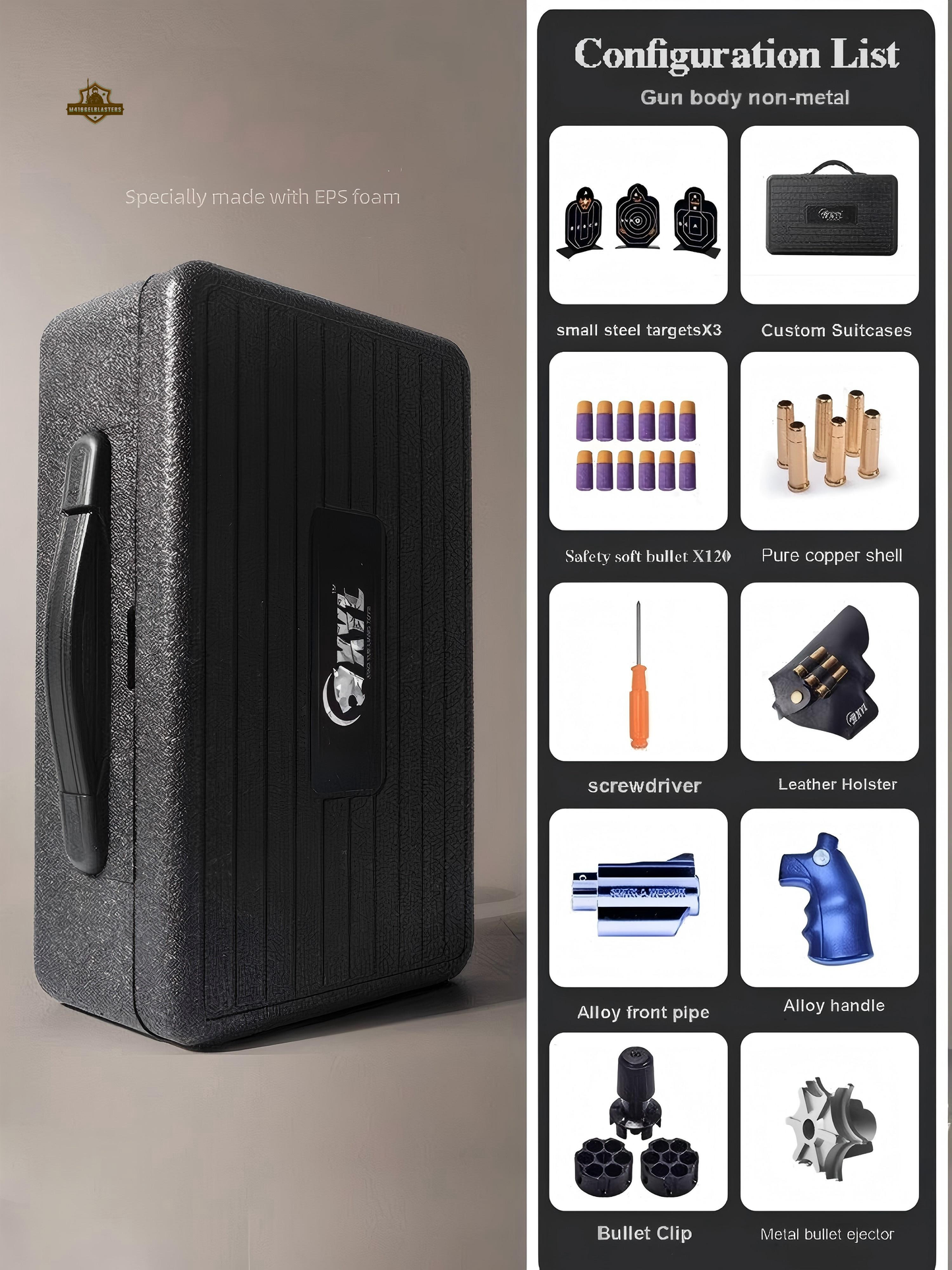 ✨New Arrival✨Python 357 Revolver Dart Blaster Golden Limited Edition