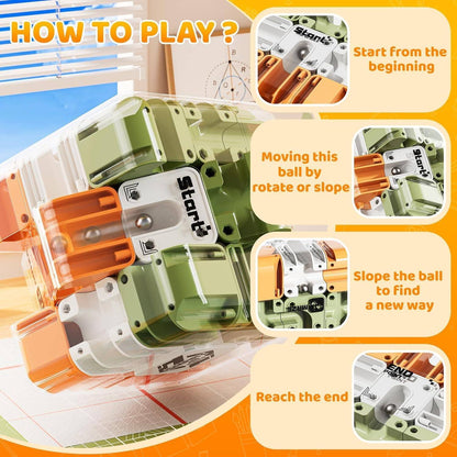 ✨Large Labyrinth 3D Puzzle Maze Cube - Engaging Brain Teaser Toy