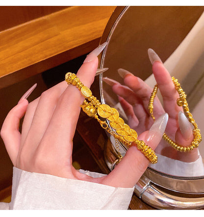 💖Women's Sand Gold Retro All-match Fortune Bracelet