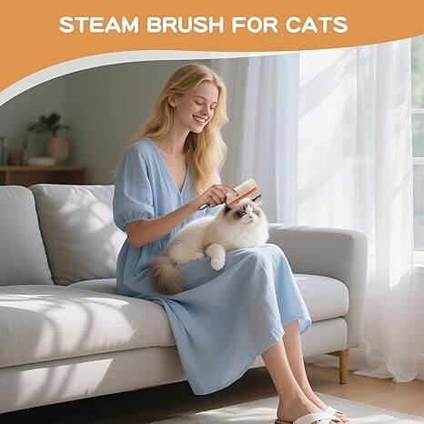 😻🐾Pet Steam Brush, Rechargeable Cat Hair Removal Steam Brush, 2025 New Four-in-One Pet Spray Hair Removal Comb, Anti-static, Massage, Cleaning, Hair Removal and Combing, Multi-function in One!🐾