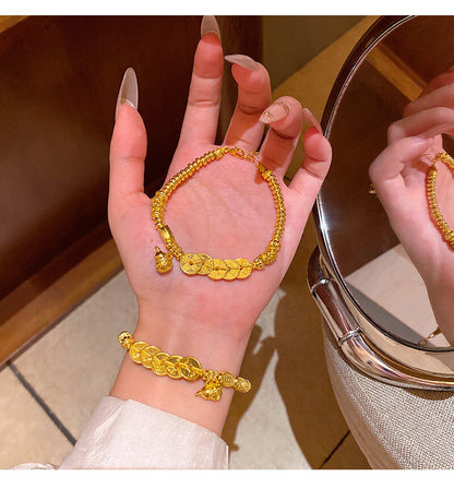 💖Women's Sand Gold Retro All-match Fortune Bracelet