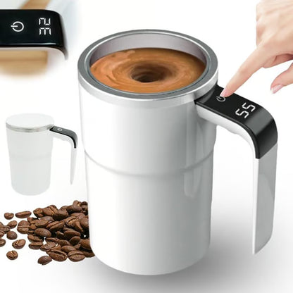 🔥Electric coffee mug with a built-in LCD thermometer, perfect for brewing coffee, milk, cocoa, etc.
