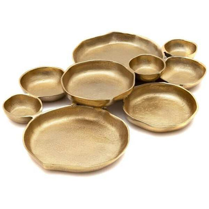 Gold 9 Cluster Decorative Bowls