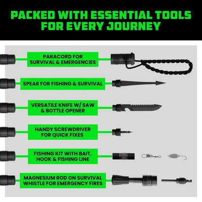 💥70%OFF🔥Tactical Hiking Stick w/ Integrated Survival Kit