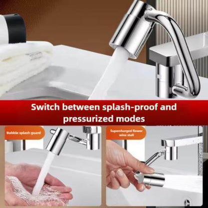💦Water faucet extender, mechanical arm, multi-directional rotation, extension of faucet, anti-splash swing arm for washbasin